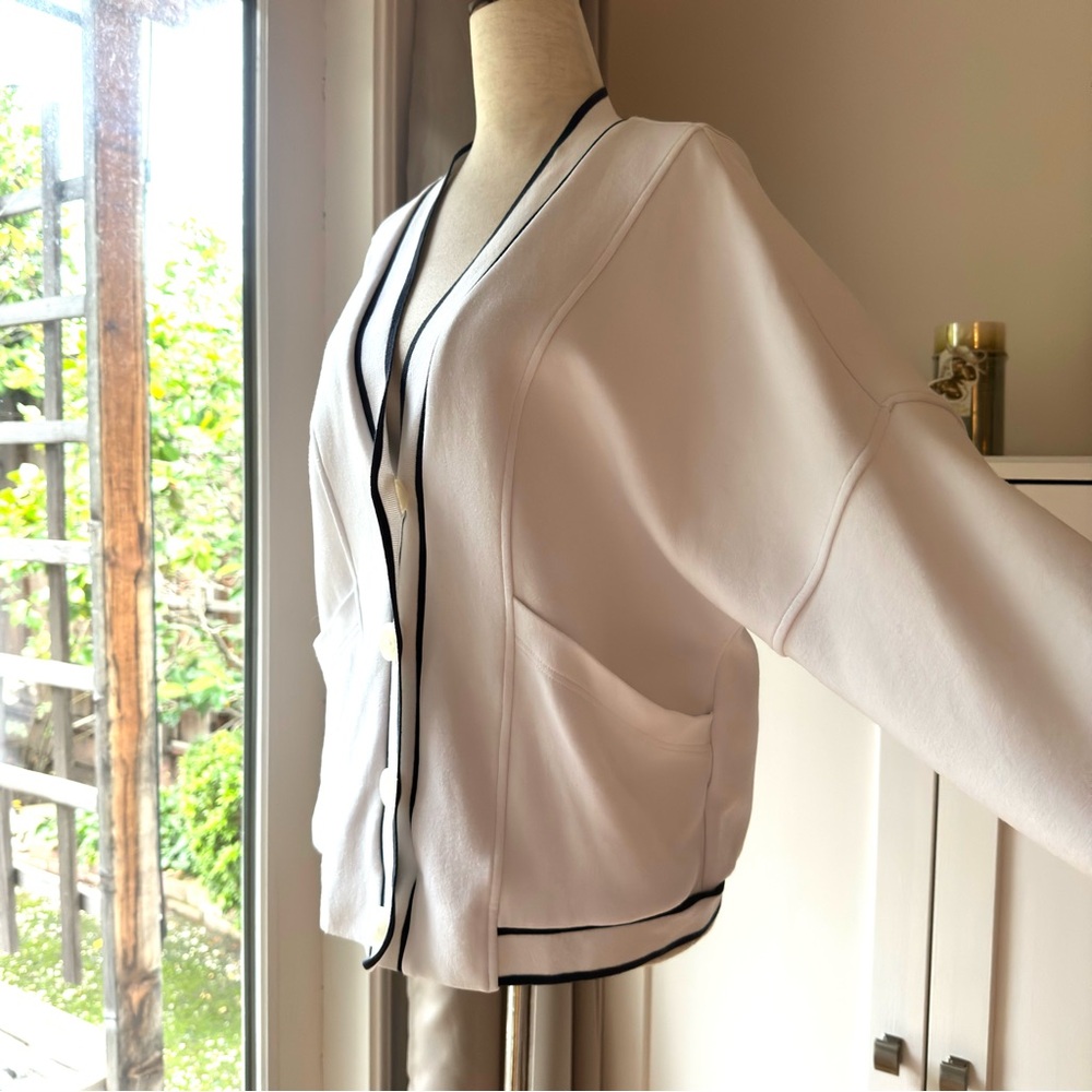 Varley Decker Off Court Sweatshirt Cardigan White XS - Picture 9 of 13